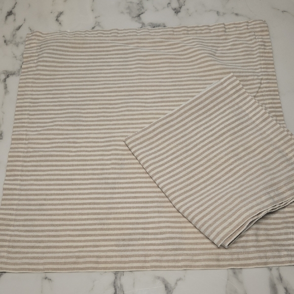 Pottery Barn Other - Pottery Barn Linen-Blend Striped Napkins – Set of 2 Neutral 20" x 20"